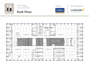 100 N Broadway, Saint Louis, MO à louer Plan d’étage– Image 1 sur 1