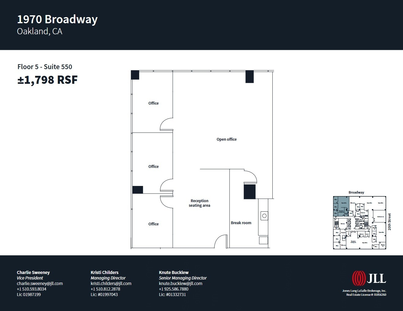 1970 Broadway, Oakland, CA à louer Plan d’étage– Image 1 sur 1