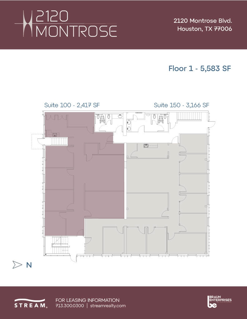2120 Montrose Blvd, Houston, TX à louer Plan d’étage– Image 1 sur 1