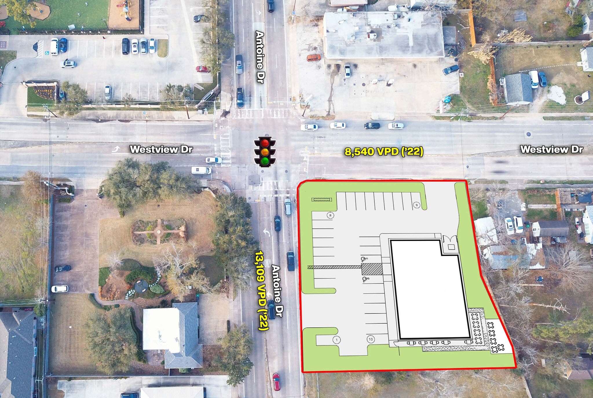1330 Antoine Dr, Houston, TX à louer Plan de site– Image 1 sur 6