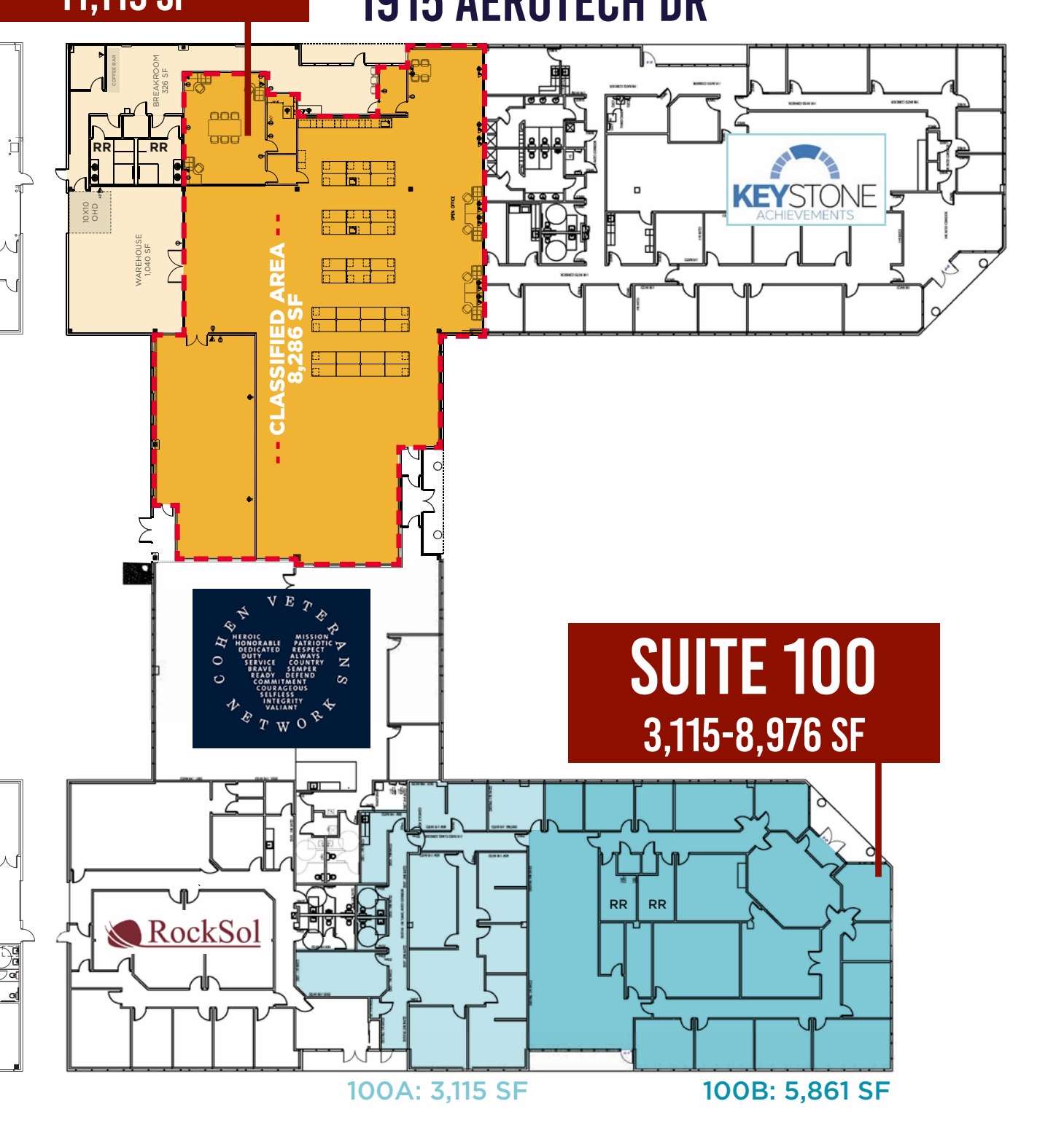 1915 Aerotech Dr, Colorado Springs, CO à louer Plan d’étage– Image 1 sur 1