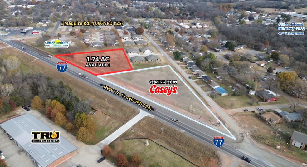 HWY 77 & S. 8th St, Noble, OK à vendre - Aérien – Image 3 sur 3
