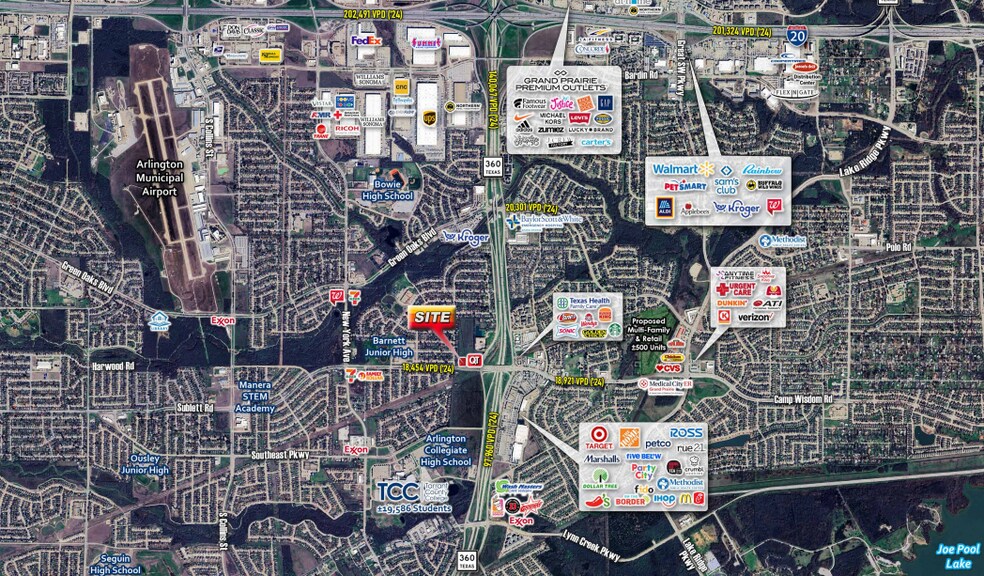 NWQ TX-360 & SUBLETT Rd, Arlington, TX à vendre - Aérien – Image 3 sur 5