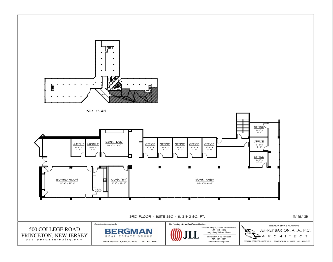 500 College Rd E, Princeton, NJ à louer Plan d’étage– Image 1 sur 1