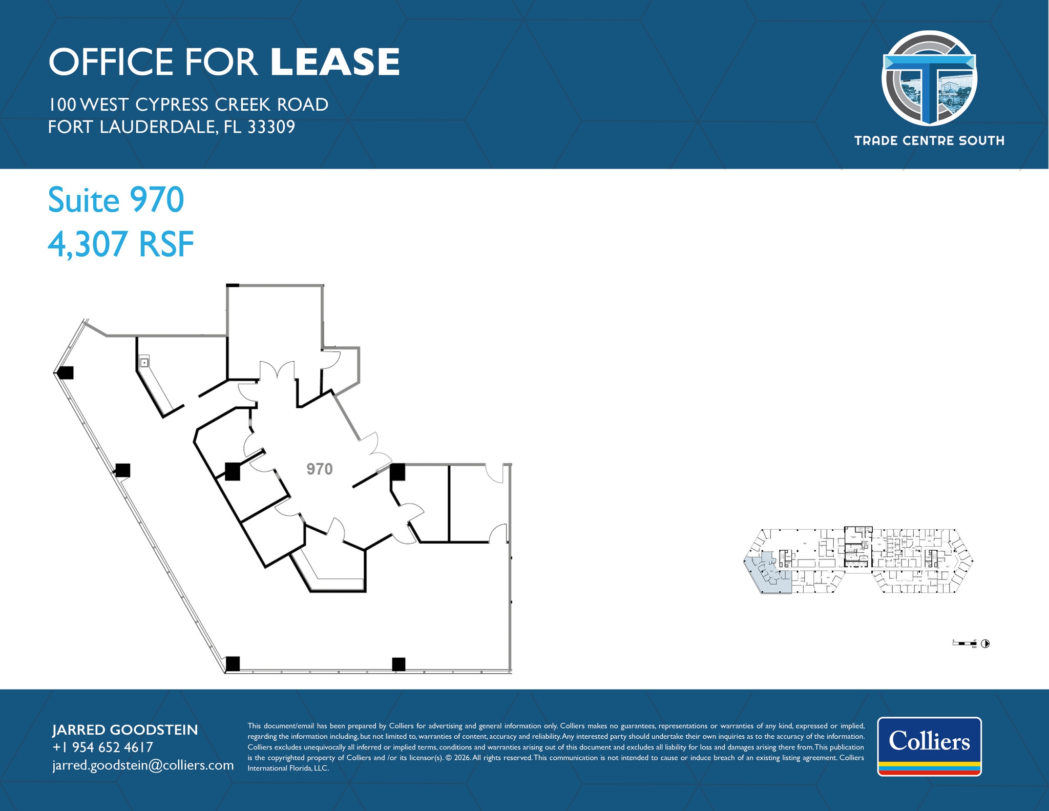 100 W Cypress Creek Rd, Fort Lauderdale, FL à louer Plan d’étage– Image 1 sur 1