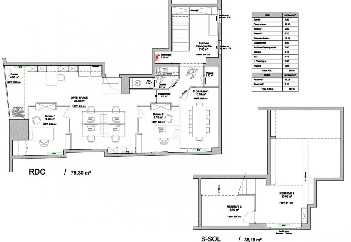 34 Rue Blomet, Paris à vendre Plan d’étage– Image 1 sur 10