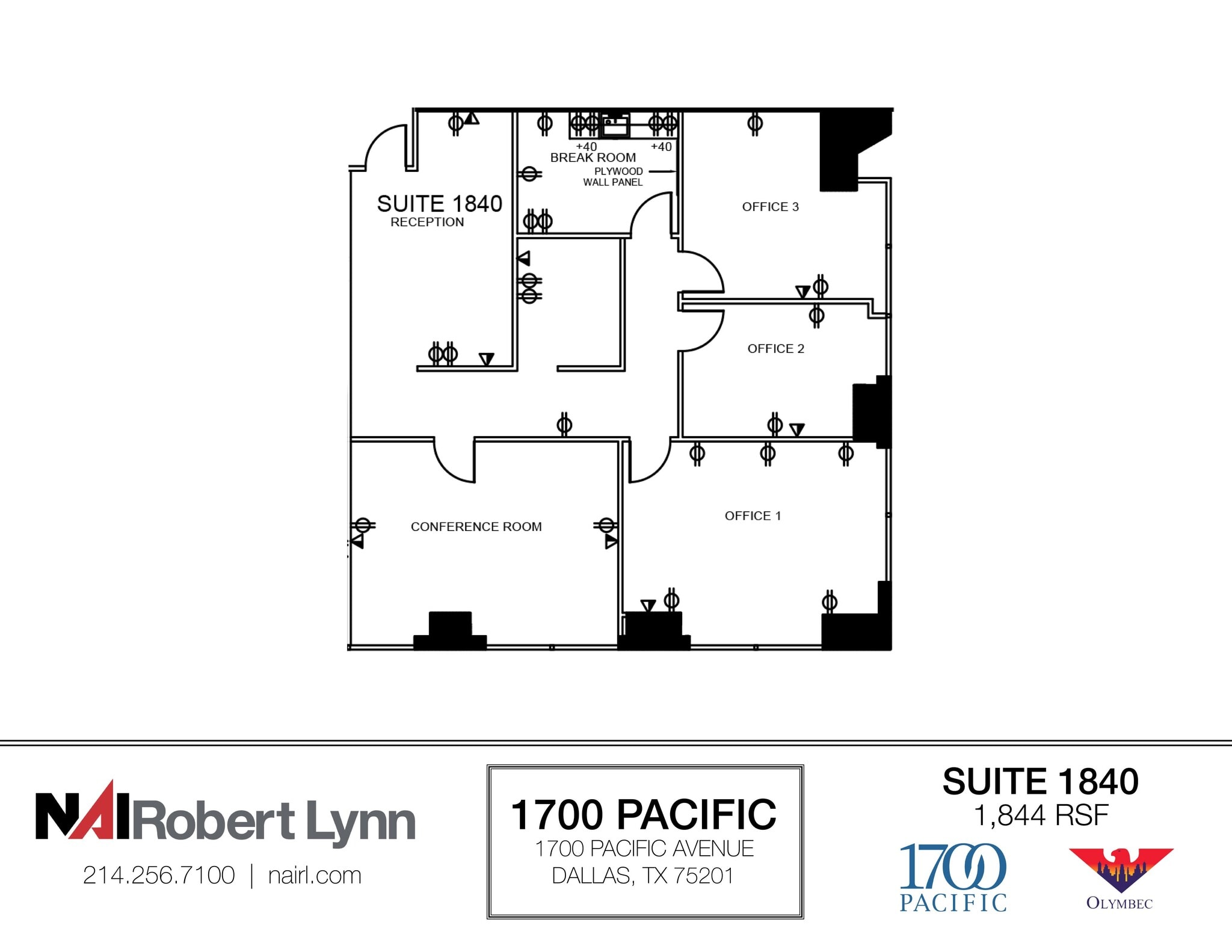 1700 Pacific Ave, Dallas, TX à louer Plan d’étage– Image 1 sur 1