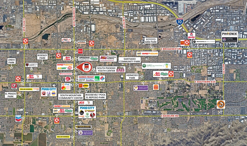 5217-5233 S Central Ave, Phoenix, AZ à louer - Photo de l’immeuble – Image 1 sur 7