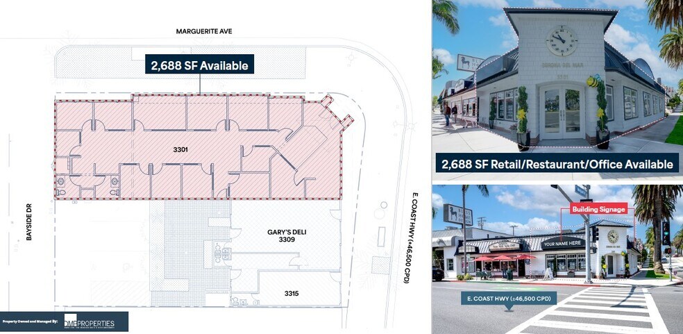 3301-3315 E Coast Hwy, Corona del Mar, CA à louer - Photo de l’immeuble – Image 2 sur 2