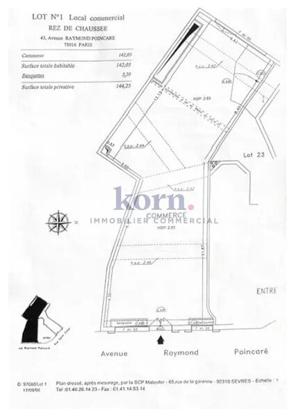 Local commercial dans Paris à louer - Plan de site – Image 3 sur 3
