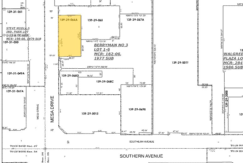 1119 S Mesa Dr, Mesa, AZ à vendre Plan cadastral– Image 1 sur 3