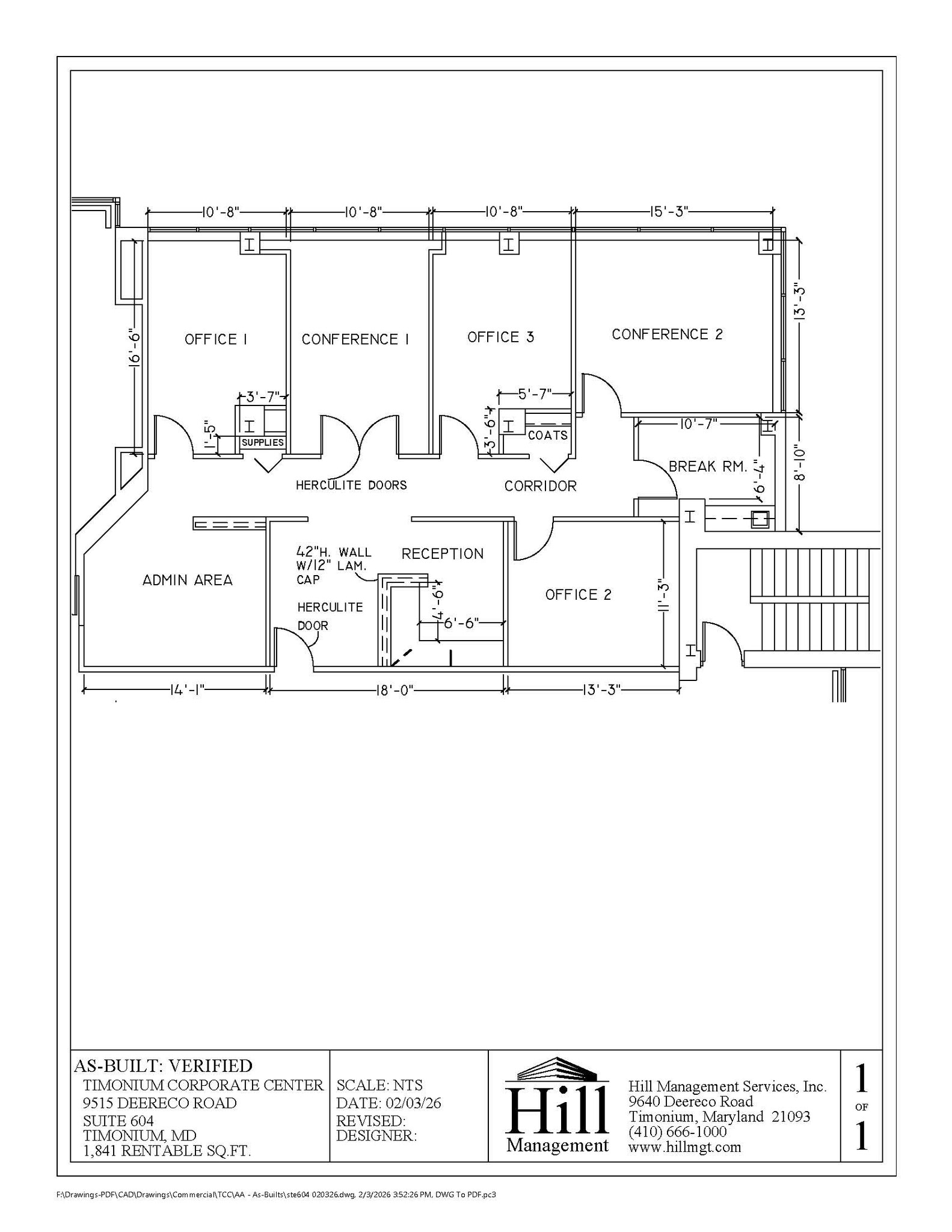9515 Deereco Rd, Timonium, MD à louer Plan d’étage– Image 1 sur 1