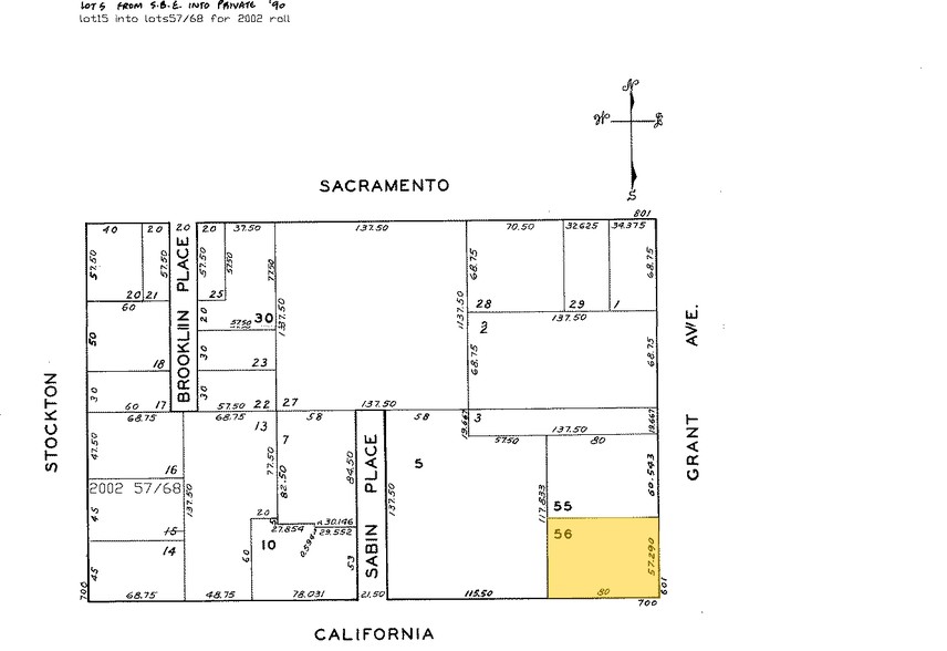 601-625 Grant Ave, San Francisco, CA à louer - Plan cadastral – Image 2 sur 12