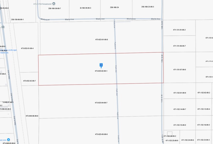 W. Marie and 15th St. West, Rosamond, CA à vendre - Plan cadastral – Image 2 sur 2