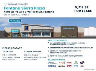 Plus de détails pour 9954 Sierra Ave, Fontana, CA - Local commercial à louer
