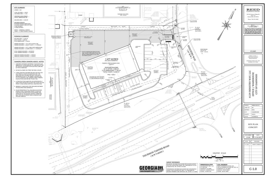 4129 Industry Way, Flowery Branch, GA à louer - Plan de site – Image 2 sur 15