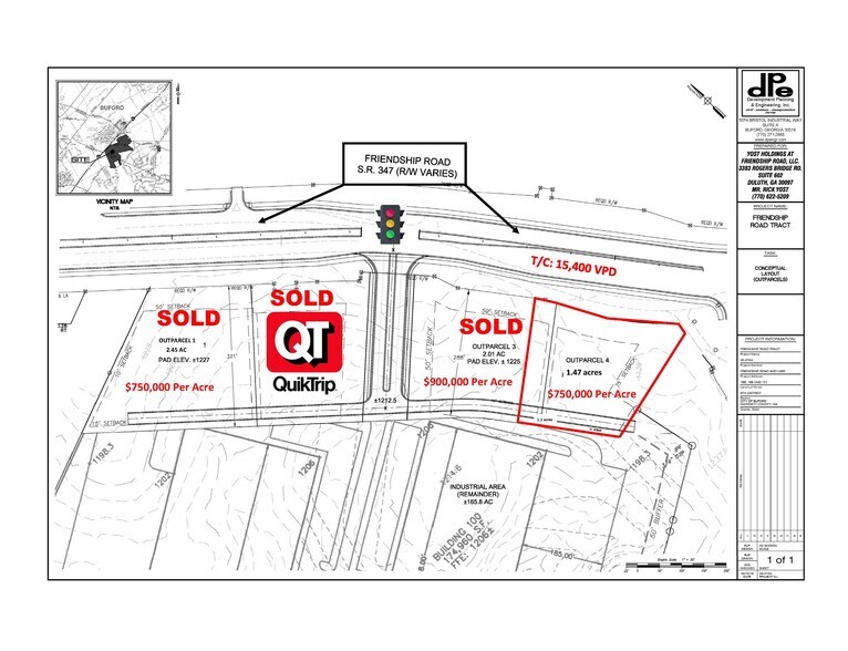 Friendship Rd at I-985, Buford, GA à vendre - Plan de site – Image 3 sur 4