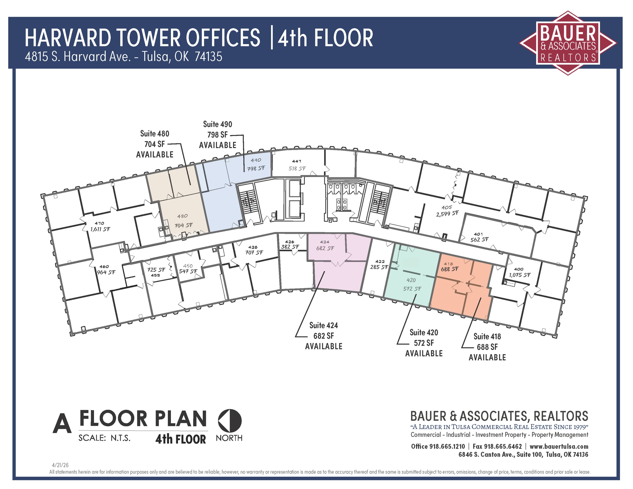 4815 S Harvard Ave, Tulsa, OK à louer Plan d’étage– Image 1 sur 1