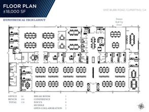 10131 Bubb Rd, Cupertino, CA à vendre Plan d’étage– Image 2 sur 3