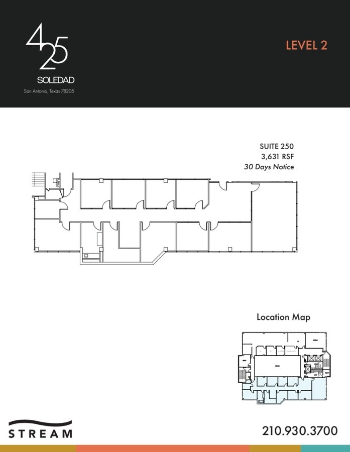 425 Soledad St, San Antonio, TX 78205 - Lot 2 - - Plan d’étage - Image 2 of 2