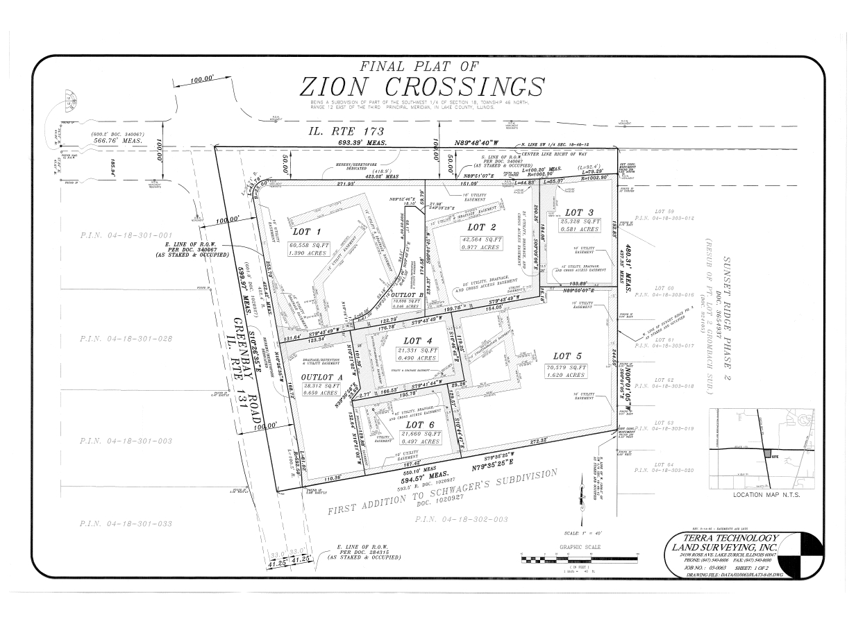 Route 173 & Green Bay Rd, Zion, IL à vendre Plan de site– Image 1 sur 2
