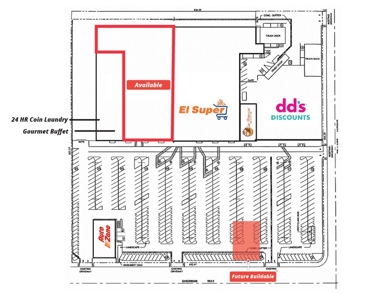 12711-12755 Sherman Way, North Hollywood, CA à louer - Plan de site – Image 3 sur 5