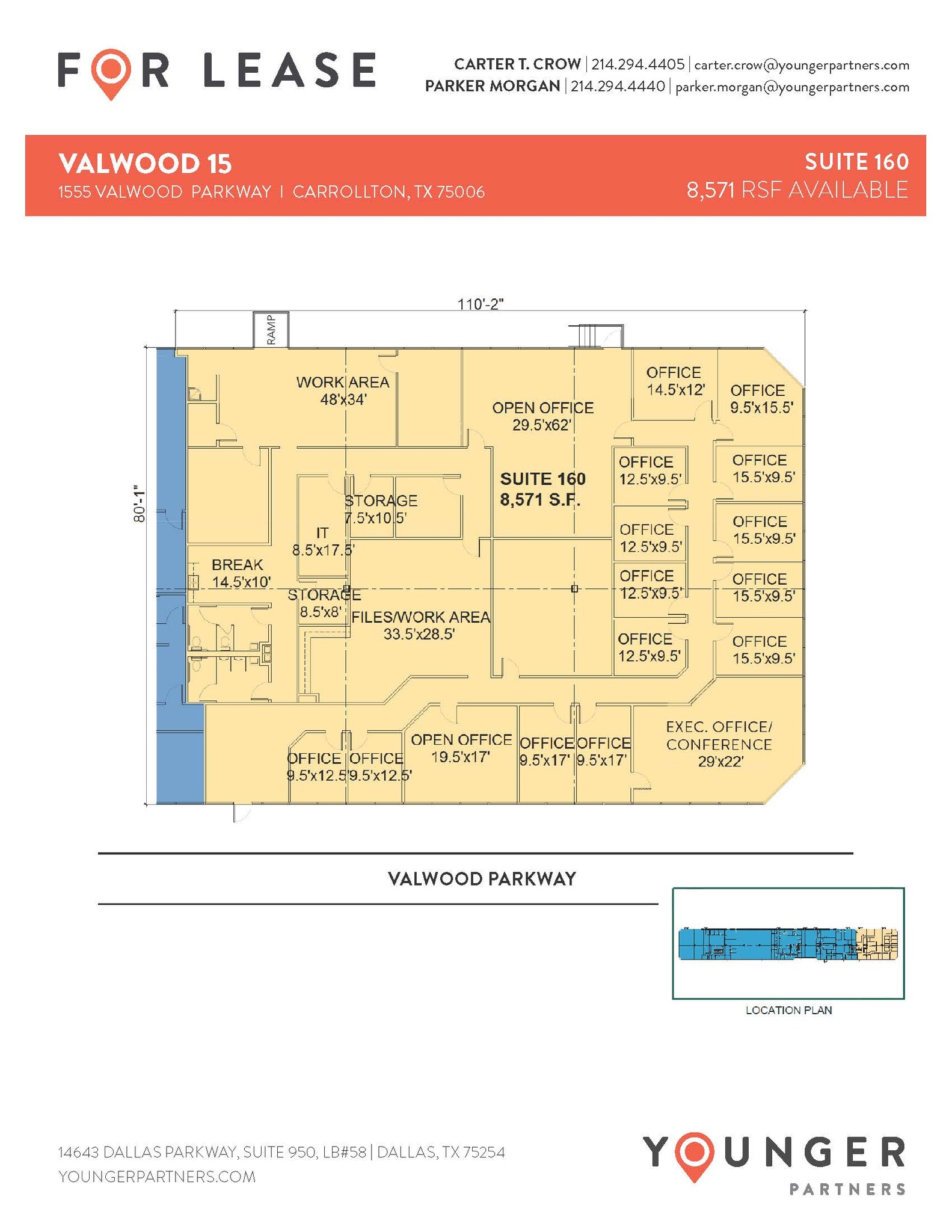 1555 Valwood Pky, Carrollton, TX à louer Plan d’étage– Image 1 sur 1