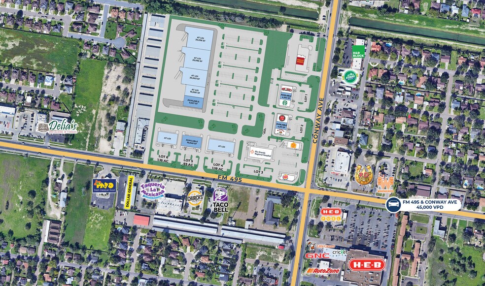 NWC FM 495 & Conway, Mission, TX à louer - Photo de l’immeuble – Image 3 sur 4