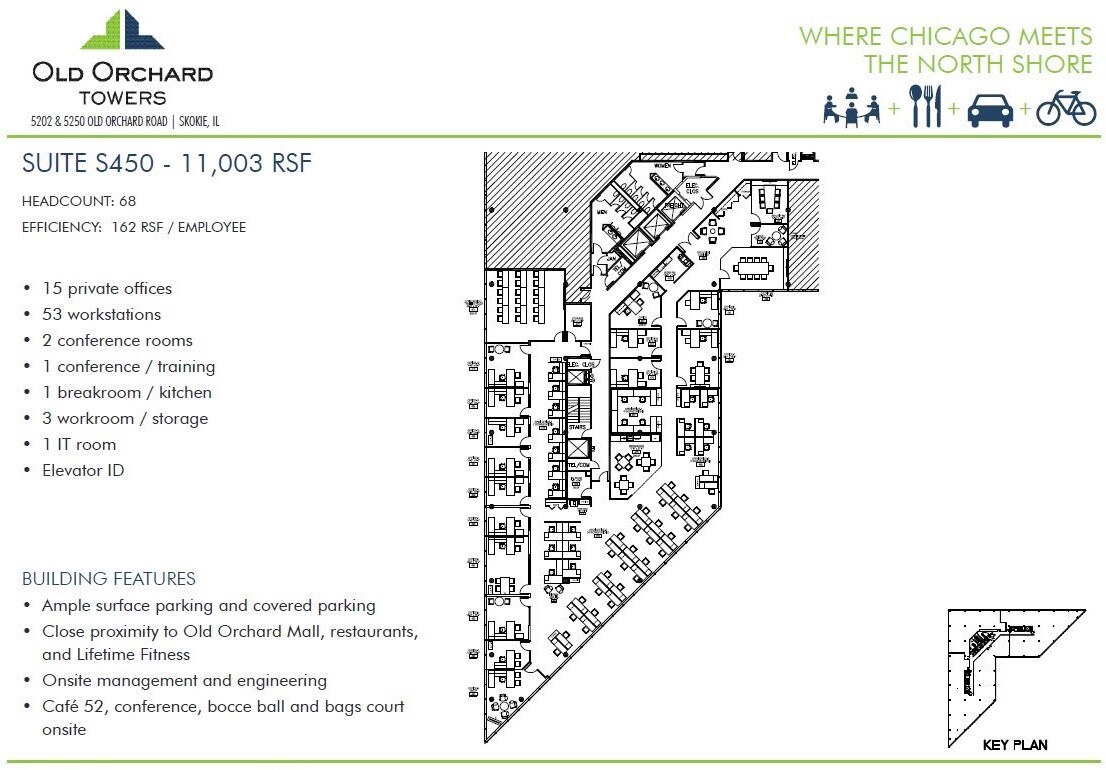 5202 Old Orchard Rd, Skokie, IL à louer Plan d’étage– Image 1 sur 7