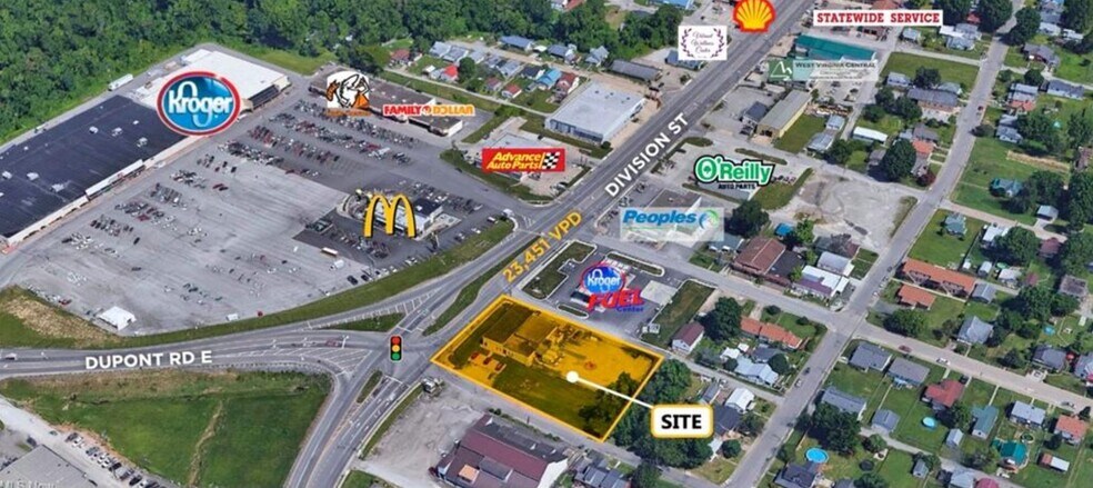 1099 Division St, Parkersburg, WV à vendre - Aérien – Image 2 sur 2