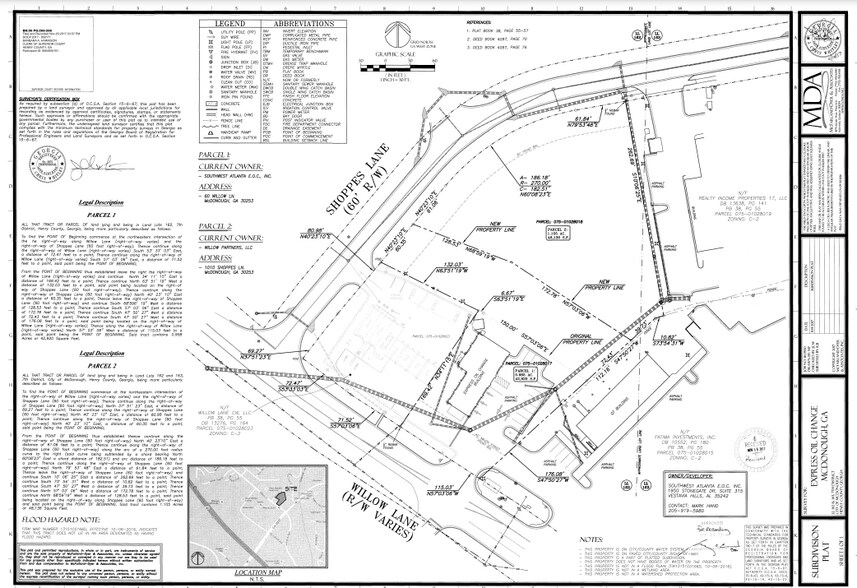 1010 Shoppes Ln, McDonough, GA à vendre - Plan cadastral – Image 2 sur 2
