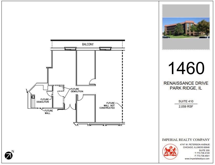 1460 Renaissance Dr, Park Ridge, IL à louer Plan d’étage– Image 1 sur 1