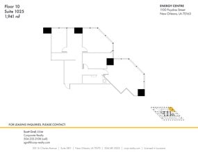 1100 Poydras St, New Orleans, LA à louer Plan de site– Image 1 sur 1