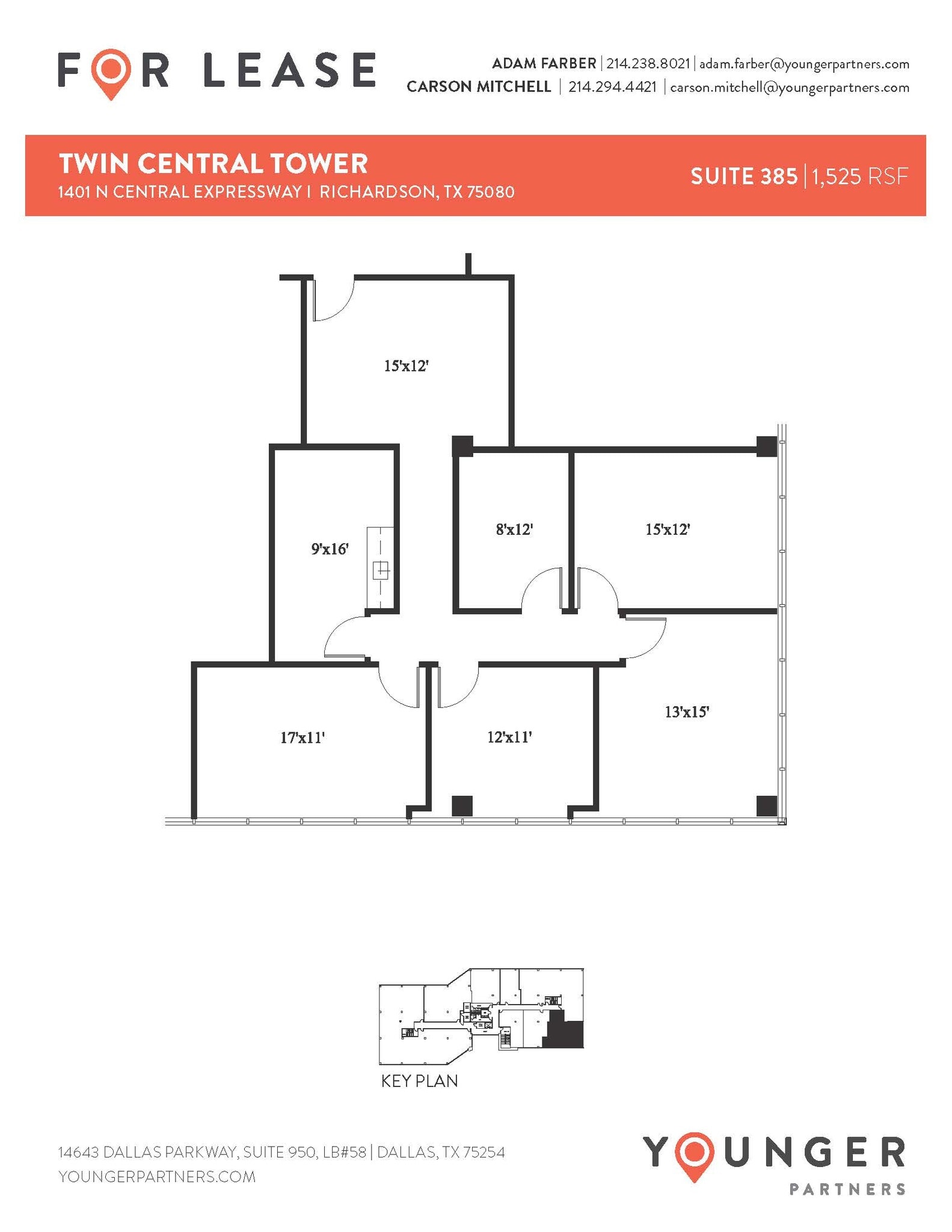 1401 N Central Expy, Richardson, TX à louer Plan d’étage– Image 1 sur 1