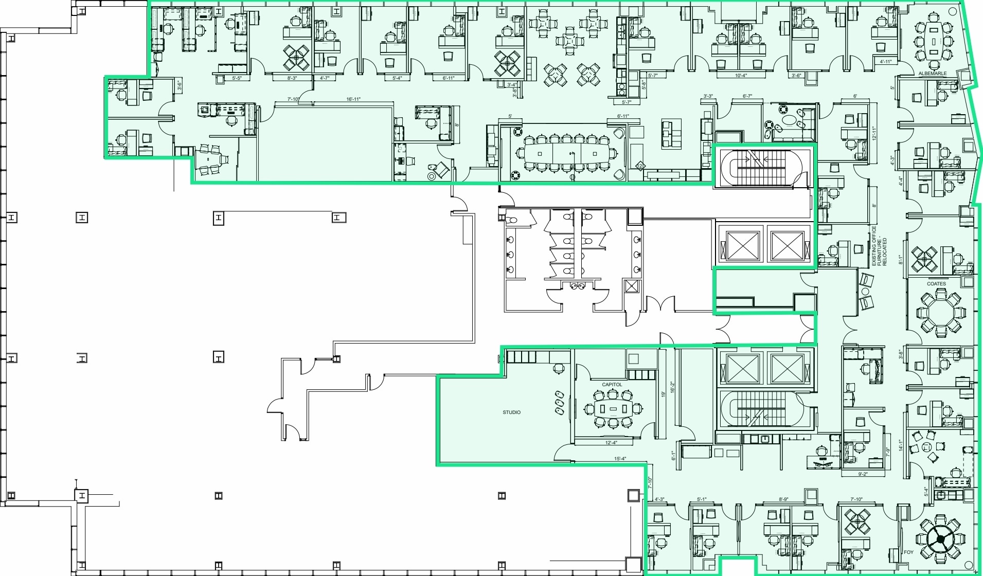 323 W Jones St, Raleigh, NC à louer Plan d’étage– Image 1 sur 1