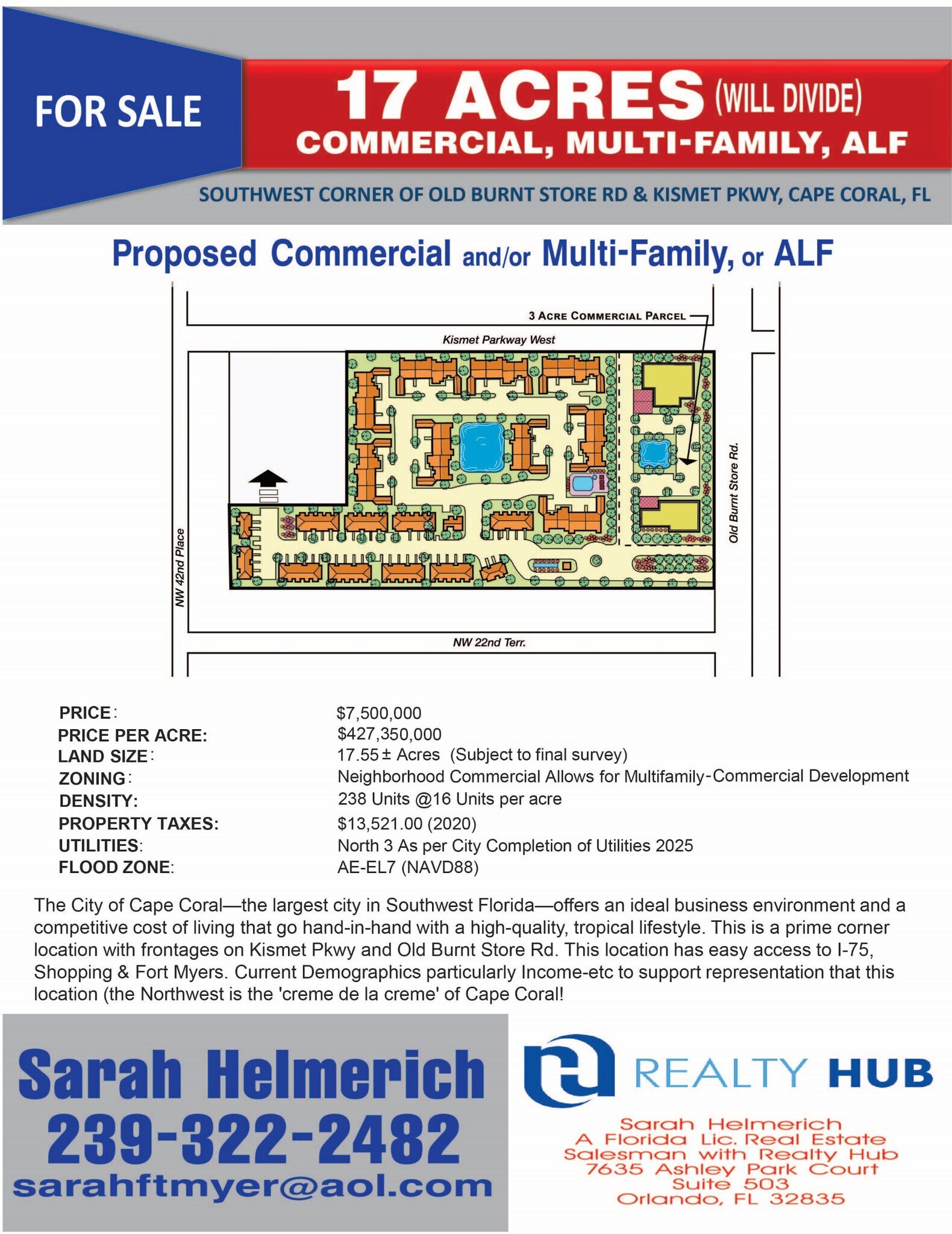 3926 Kismet Pky, Cape Coral, FL à vendre Plan de site– Image 1 sur 3