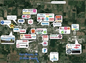 1732 W North St, Kendallville, IN - VUE AÉRIENNE vue de carte