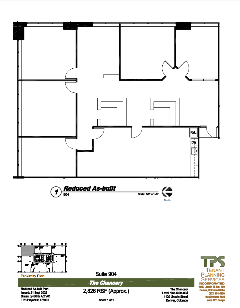 1120 Lincoln St, Denver, CO à louer Plan d’étage– Image 1 sur 1