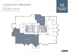 801 K St, Sacramento, CA à louer Plan d’étage– Image 1 sur 2