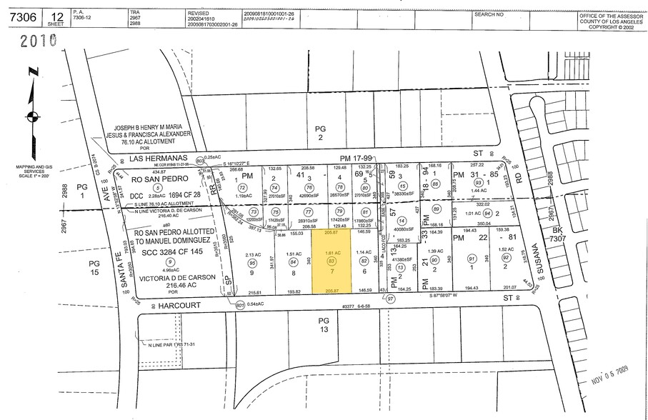 2985 E Harcourt St, Rancho Dominguez, CA à louer - Plan cadastral – Image 2 sur 2