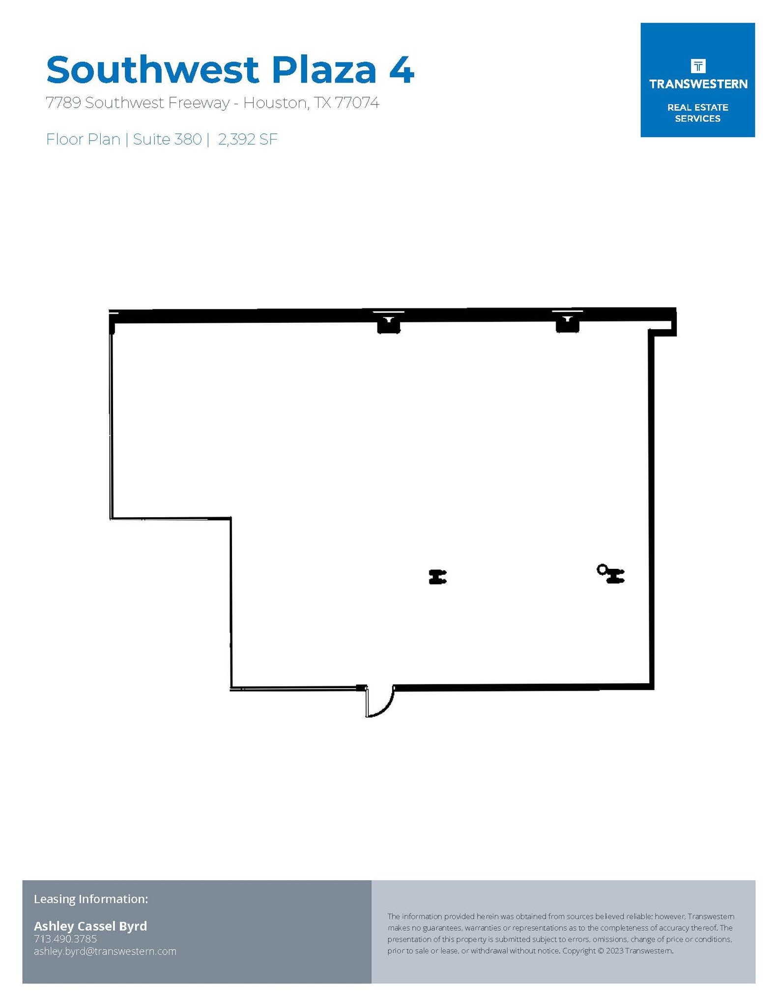 7737 Southwest Fwy, Houston, TX à louer Plan d’étage– Image 1 sur 1