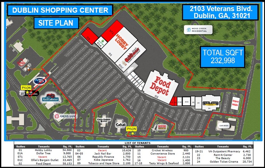 2101-2103 Veterans Blvd, Dublin, GA à louer - Photo de l’immeuble – Image 1 sur 4