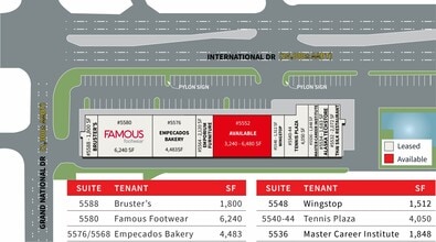 5532-5580 International Dr, Orlando, FL à louer Plan de site– Image 2 sur 3
