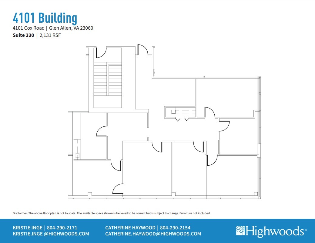 4101 Cox Rd, Glen Allen, VA à louer Plan d’étage– Image 1 sur 1