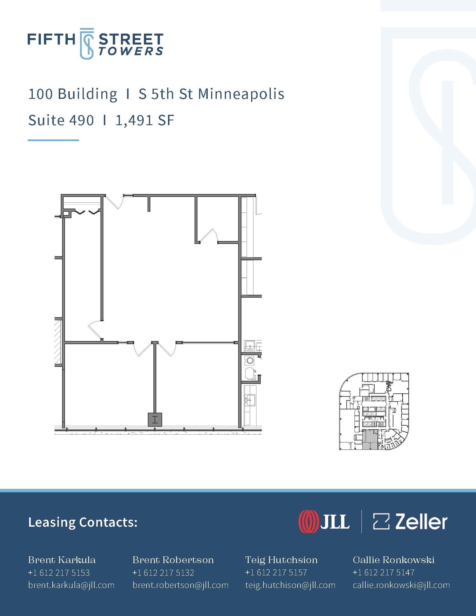 100 S 5th St, Minneapolis, MN à louer Plan d’étage– Image 1 sur 1