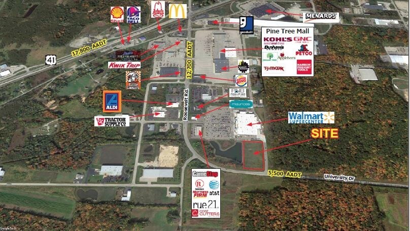 3400 University Dr, Marinette, WI à vendre - Aérien – Image 2 sur 4