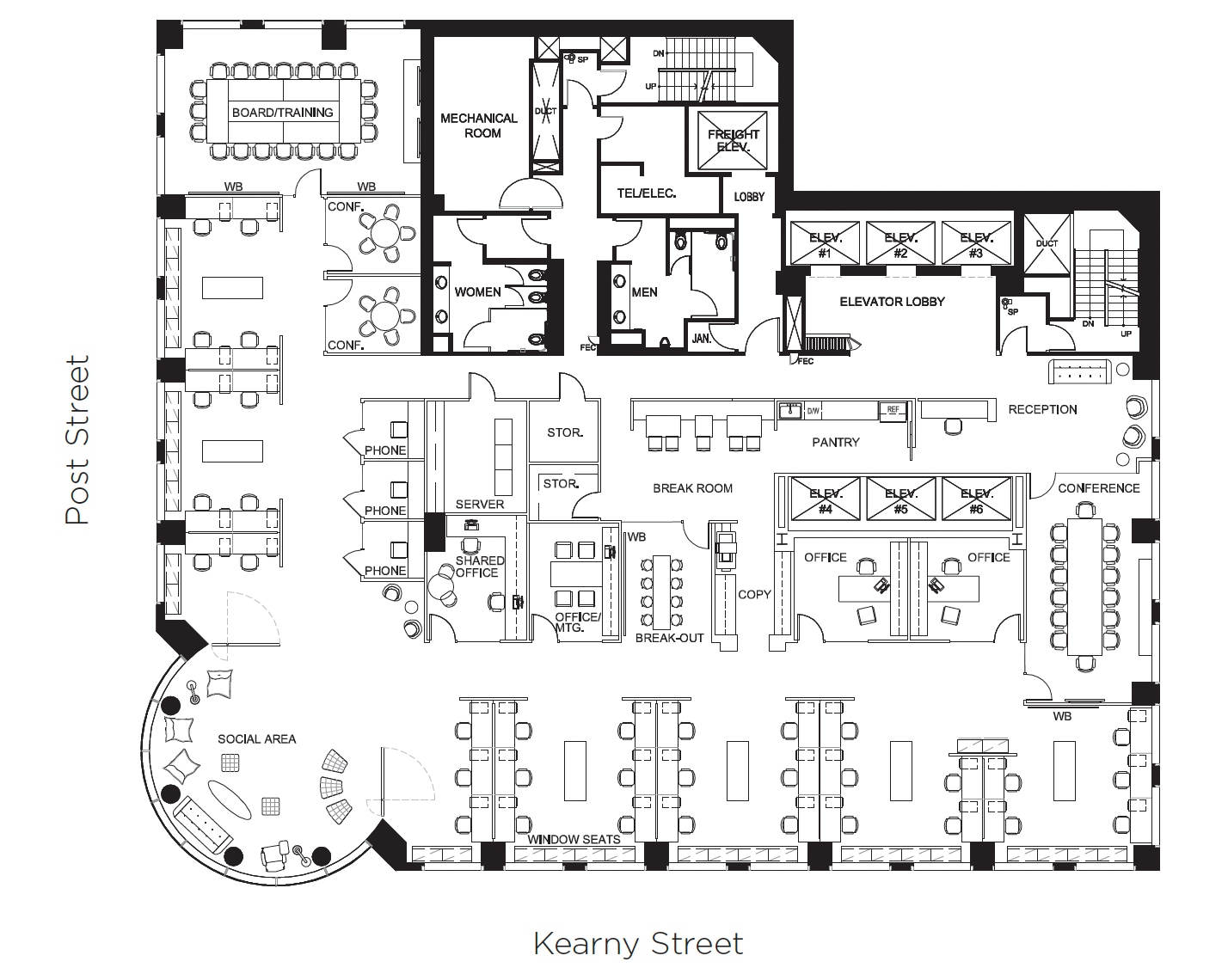 88 Kearny St, San Francisco, CA à louer Plan d’étage– Image 1 sur 1