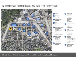 550 W Merrill St, Birmingham, MI - Vue aérienne  vue de carte