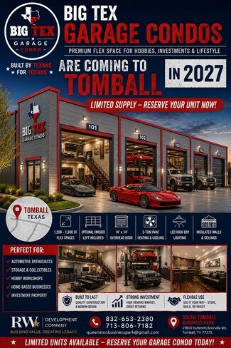 Plus de détails pour 21801 Hufsmith Kohrville Rd, Tomball, TX - Spécialisé à vendre