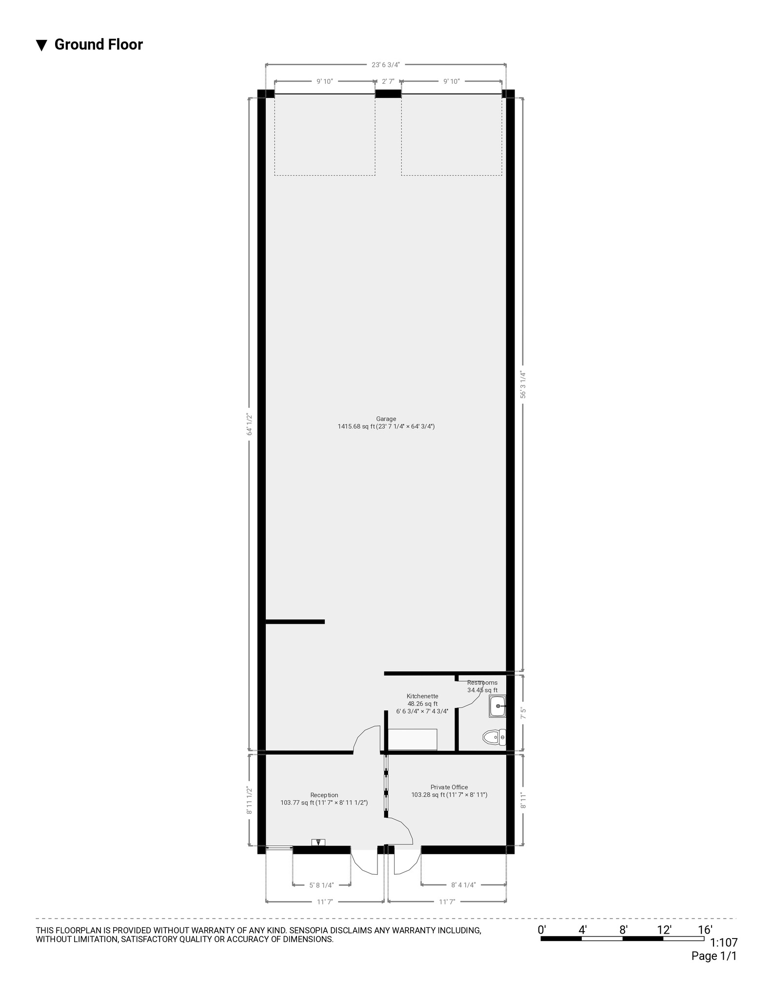 1593-1667 Banks Rd, Margate, FL à louer Plan d’étage– Image 1 sur 1